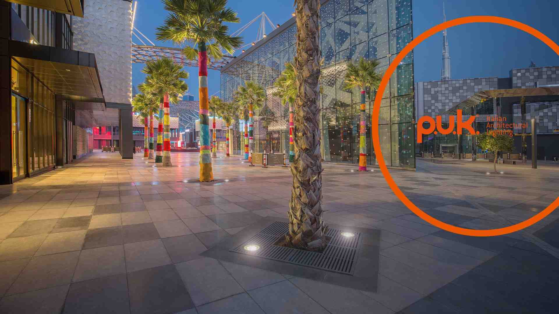 PUK’s ground-recessed luminaires on Dubai’s City Walk